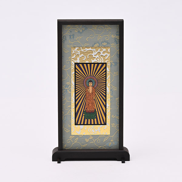 ご本尊 スタンド掛軸(黒檀) あさぎ 浄土真宗本願寺派