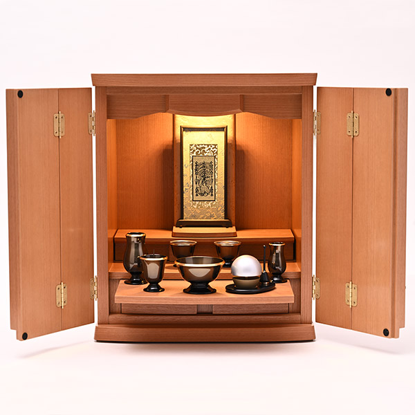 コンパクトモダン仏壇セット オレガノ 16号 桜（ナチュラル）ご本尊