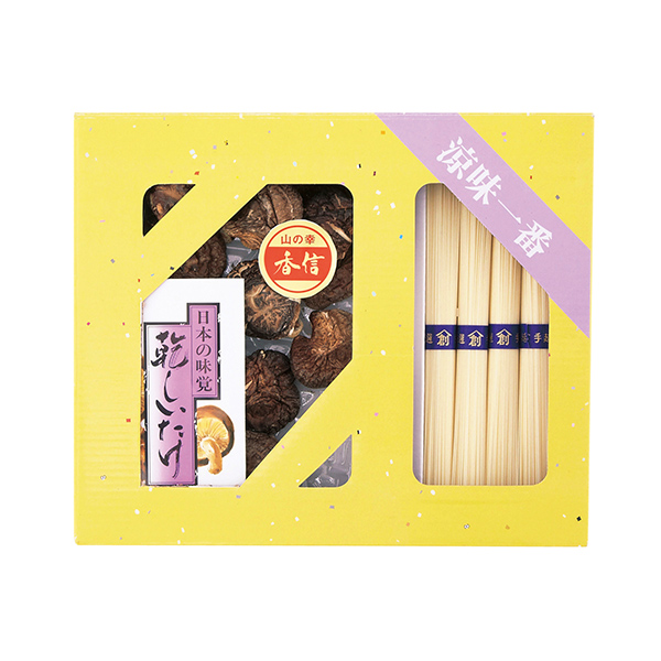 乾物家 国産椎茸と手延そうめん御詰合せ ｜香典返しのカタログギフトは