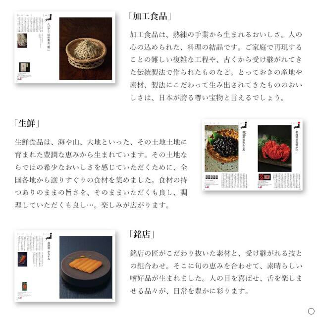 カタログギフト 日本のおいしい食べ物 商品説明