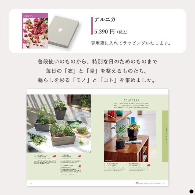 カタログギフト ミストラル(Mistral) アルニカ(Arnica) 商品説明