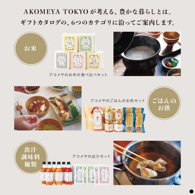 AKOMEYA TOKYO ギフトカタログ 商品説明