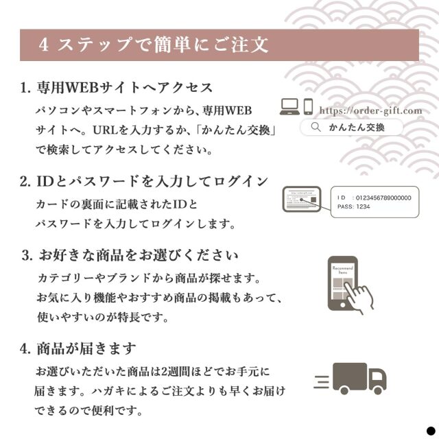 カードタイプ カタログギフト 日本のおいしい食べ物 商品説明