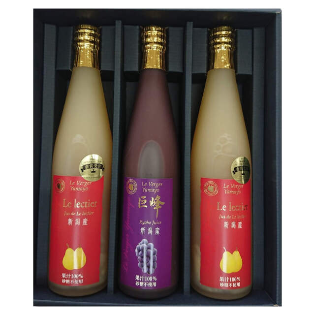 ヤマヨ / ルレクチェと巨峰ジュース 500ml×3本セット（新潟） イメージ画像