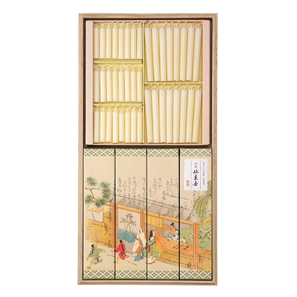 カメヤマ / 吟撰 仙年香 蜜ろうそくセット 桐箱 商品イメージ
