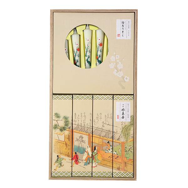 カメヤマ / 吟撰 仙年香 絵ろうそくセット 桐箱 商品イメージ