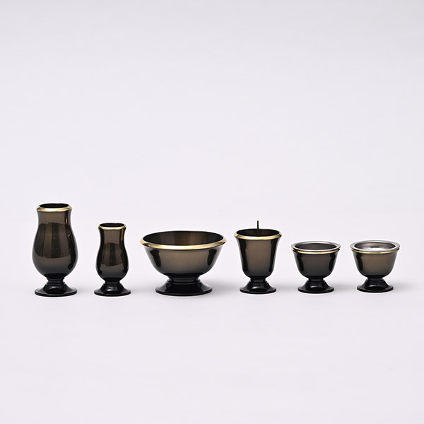 仏具6点セット ヴィーナス3.0寸 セピア イメージ画像
