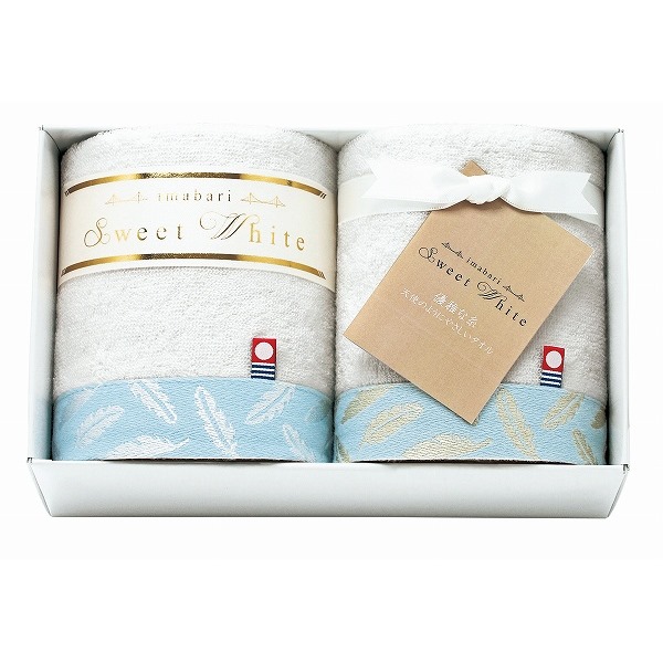 今治 スイートホワイト ハンドタオル2P