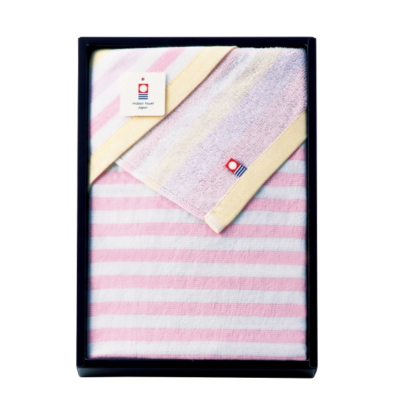 ガーゼとパイルの今治産たおる バスタオル （ピンク）