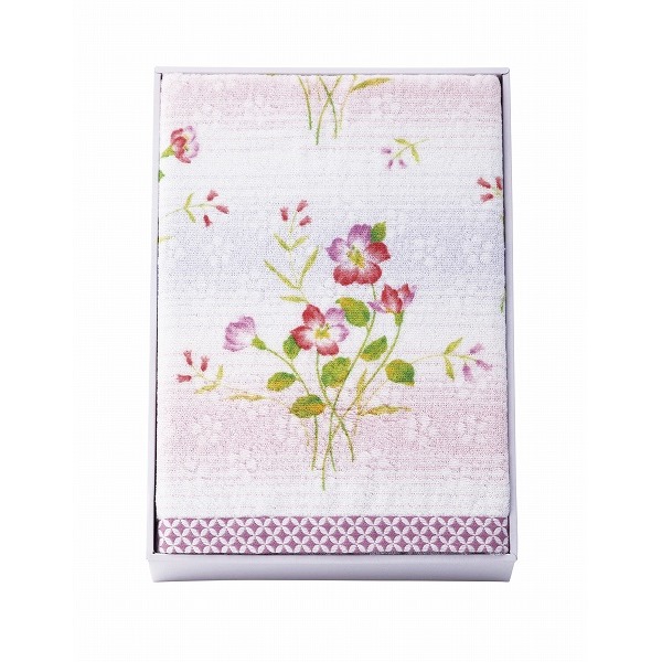 大判バスタオル ステンシル140cm （ピンク）