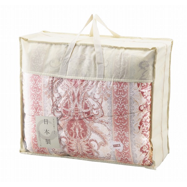 ウール50%入り 日本製合掛けふとん （ピンク）