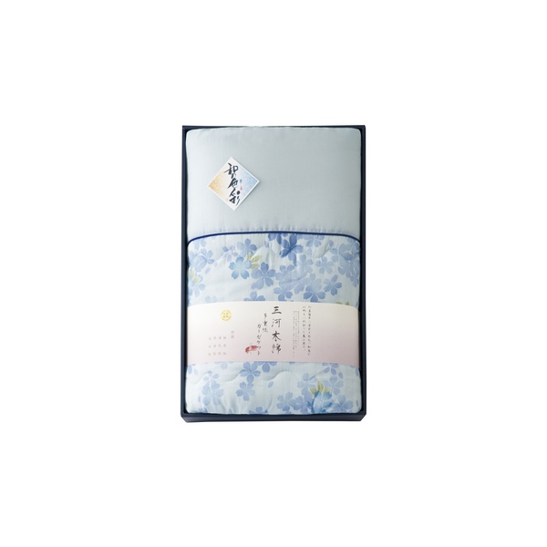 20%OFF｜和の色彩 三河木綿 ダブルガーゼ 肌布団（ブルー） ●79230283
