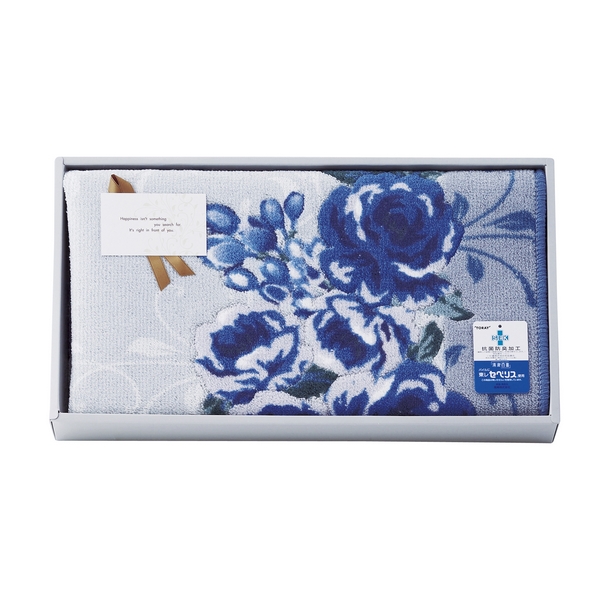 20%OFF|ローズ 大判バスマット（ブルー） ●79240412