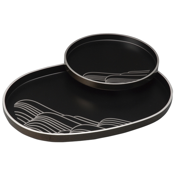 20%OFF|MAKOTOjapan しらなみ 丸盆・小判盆入子 ●79240430