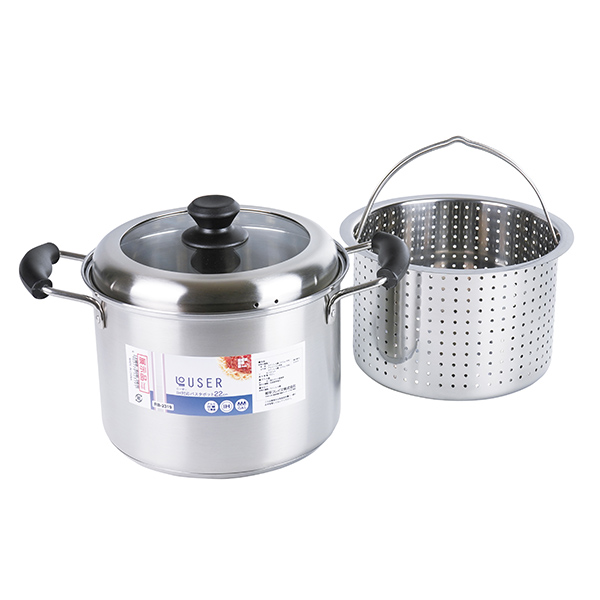 20%OFF|ローザー IH対応パスタポット22cm（ガラス窓付蓋） ●79240450