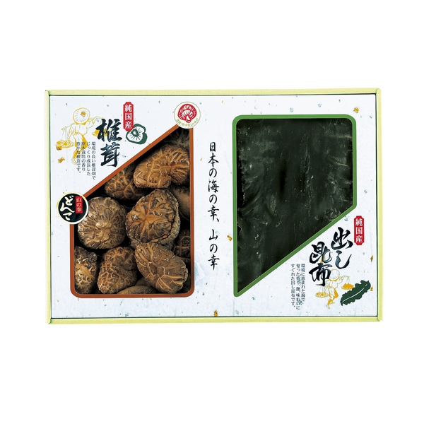 20%OFF|国内産 原木どんこ椎茸・昆布詰合せ