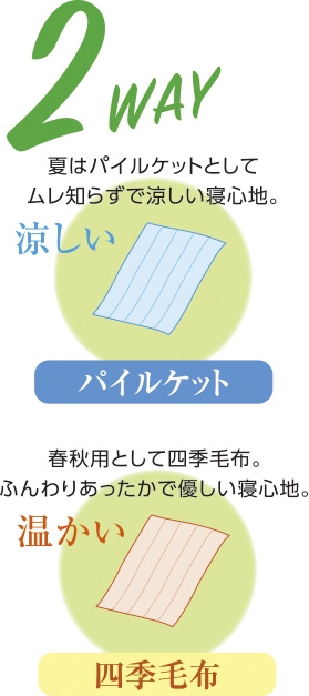 20%OFF|コットンブレンド オールシーズン 2WAYケット 商品イメージ