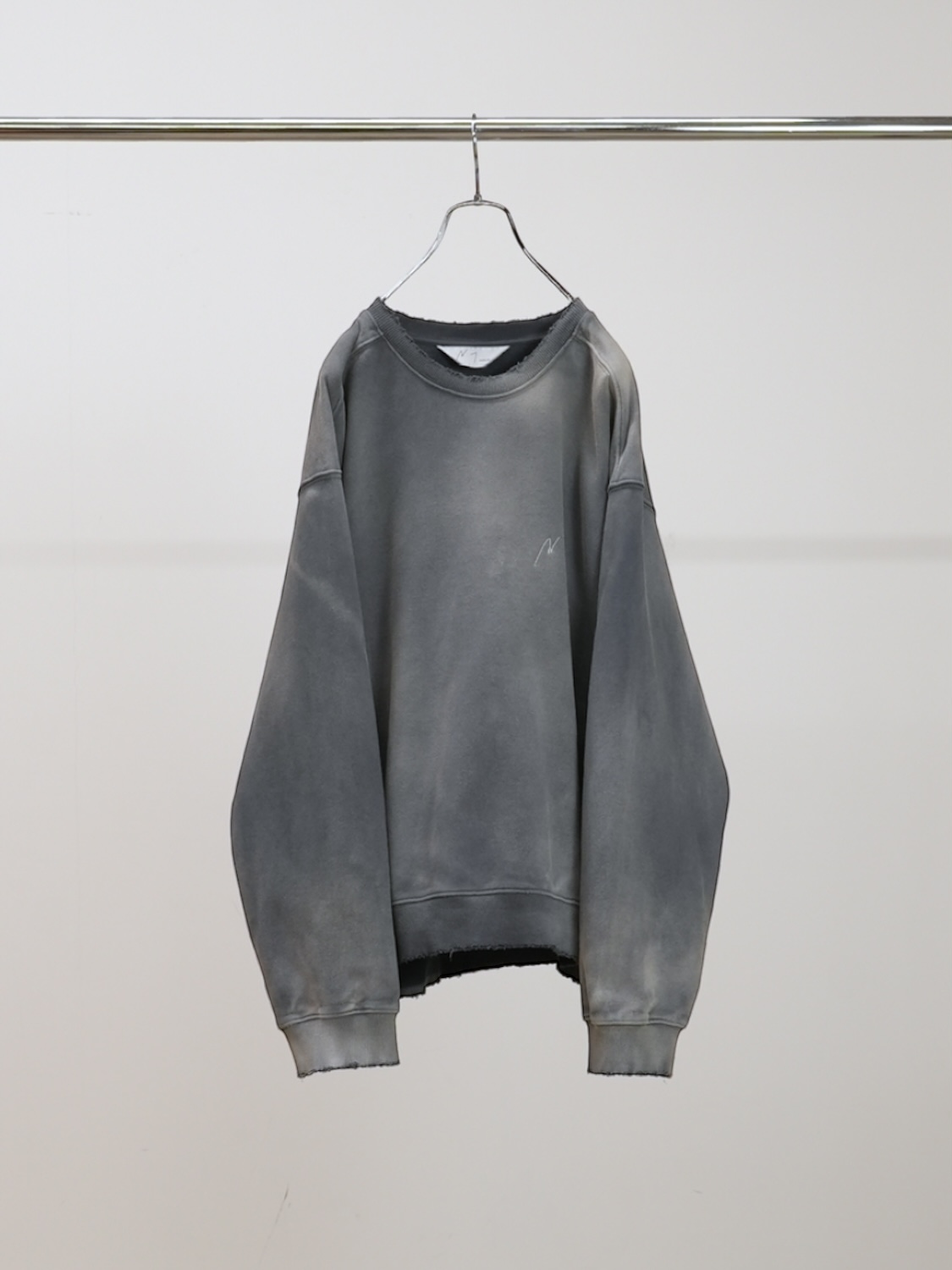 ANCELLM UNEVENNESS SWEAT SHIRT GRAY 2026SS