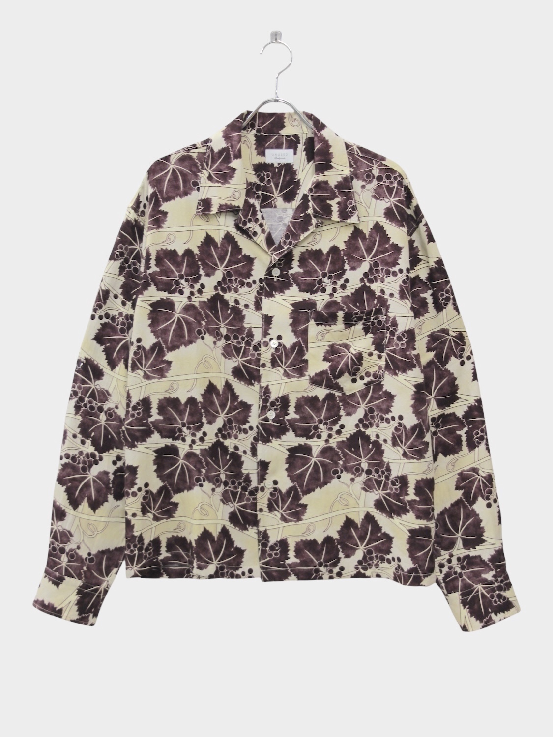 UNUSED LONG SLEEVE PRINT SHIRT BEIGE 2026SS