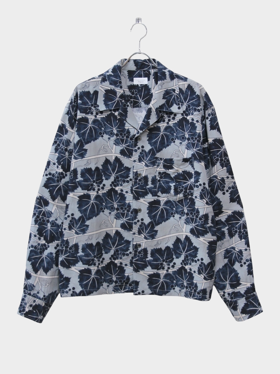 UNUSED LONG SLEEVE PRINT SHIRT NAVY 2026SS