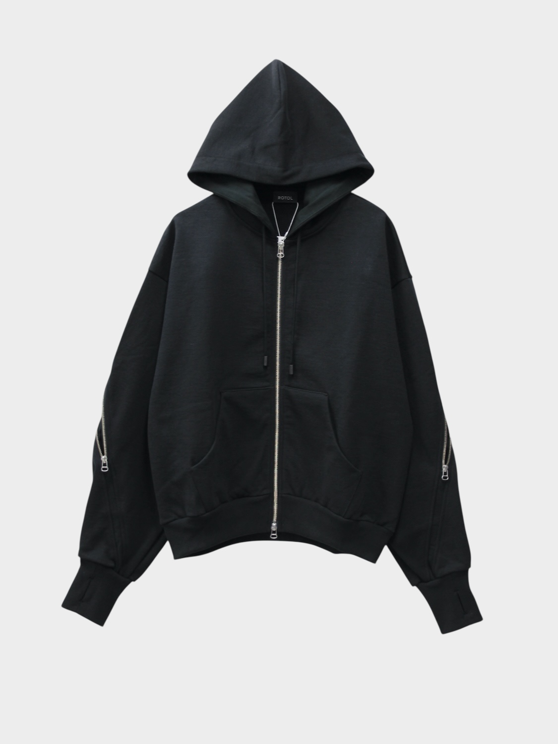 ROTOL VENTILATED ZIP HOODIE BLACK 2026SS