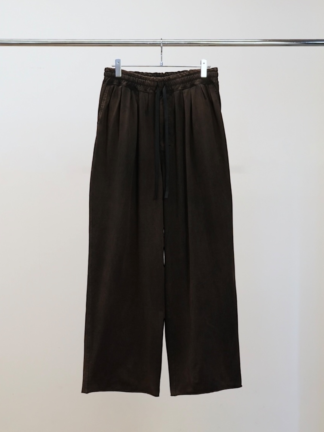 ANCELLM DRAPE WIDE EASY CUT SLACKS BLACK 2026SS