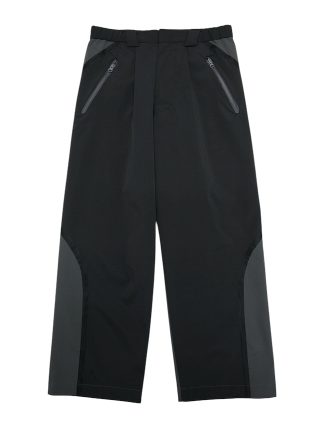 bal WATER PROOF POLYESTER SIDE ZIP GUIDE PANT BLACK / 2025SS