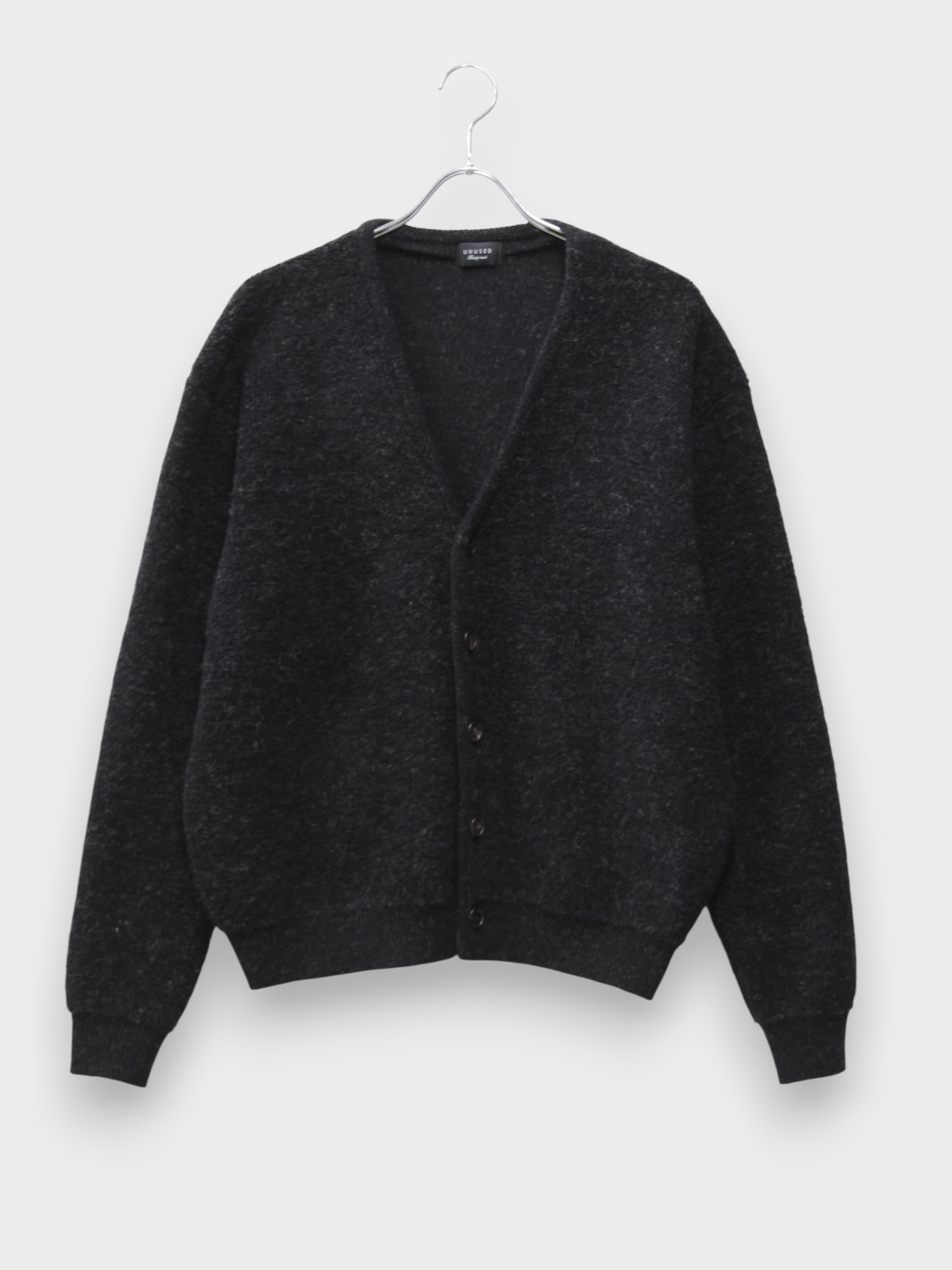 UNUSED KNIT CARDIGAN BLACK 2026AW