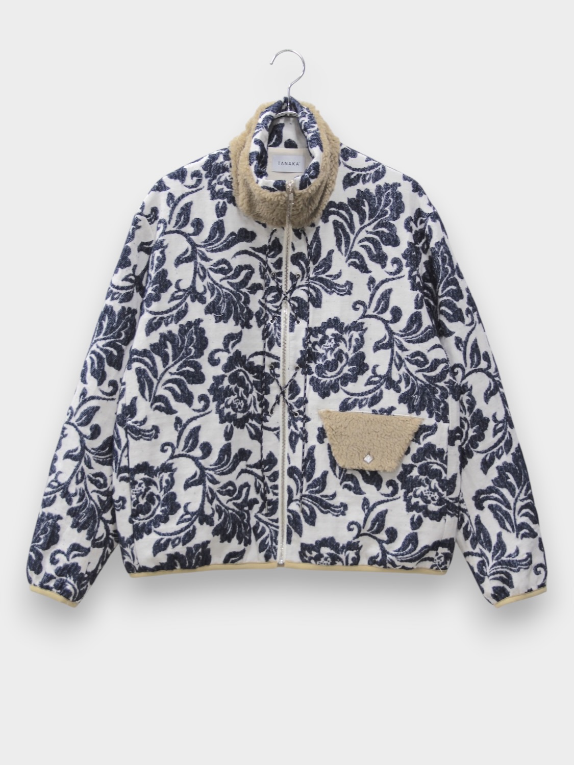 TANAKA FLEECE JACKET INDIGO FLOWER 2026AW