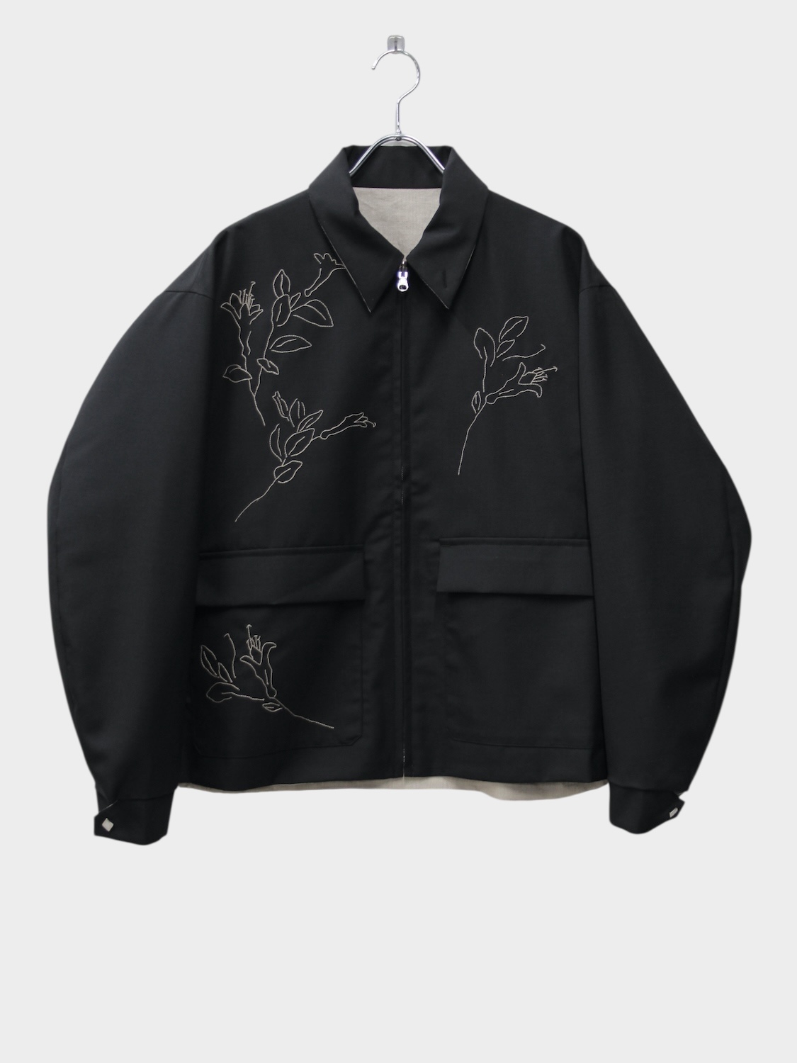 TANAKA REVERSIBLE JACKET BLACK/LINEN (EMBROIDERY) 2026SS