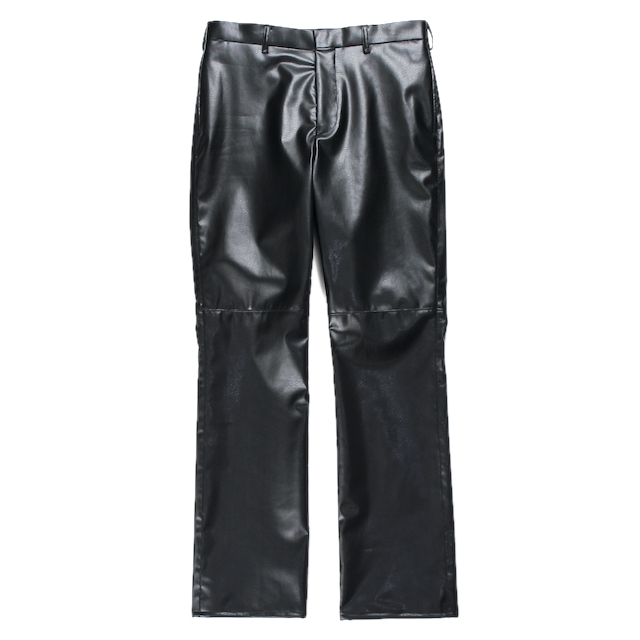 ephemeral SYNTHETIC LEATHER PANTS BLACK