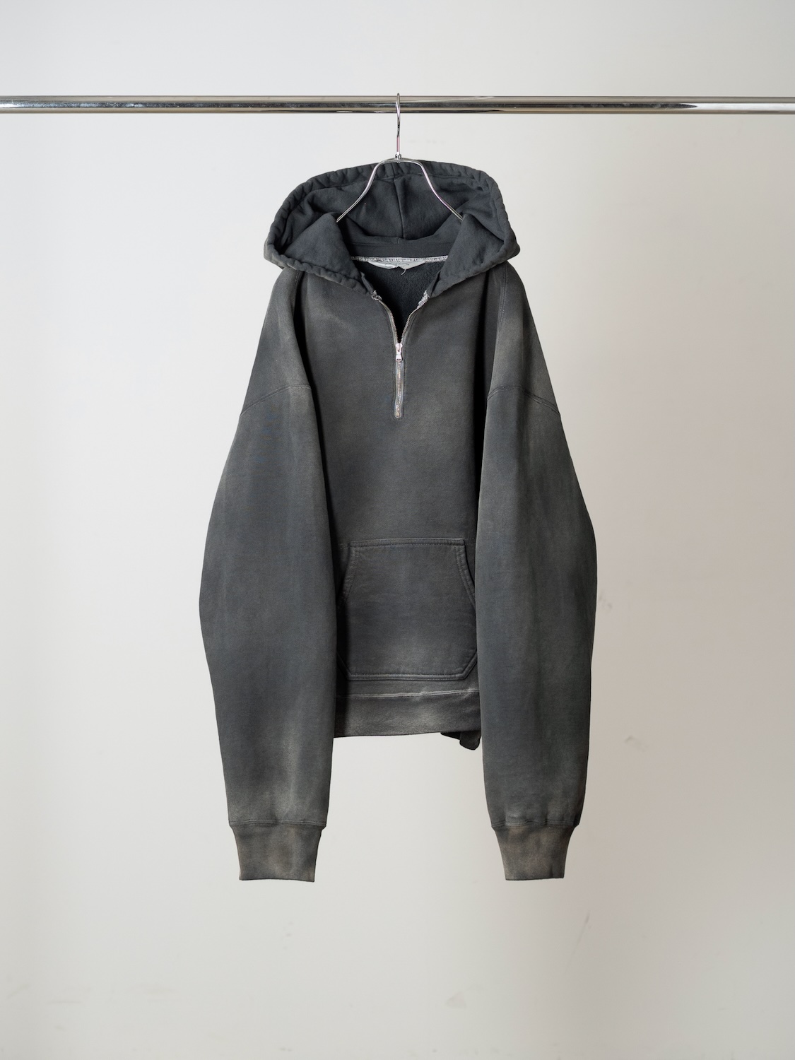 ANCELLM FLEECE-LINED SWEAT HOODIE BLACK 2026AW