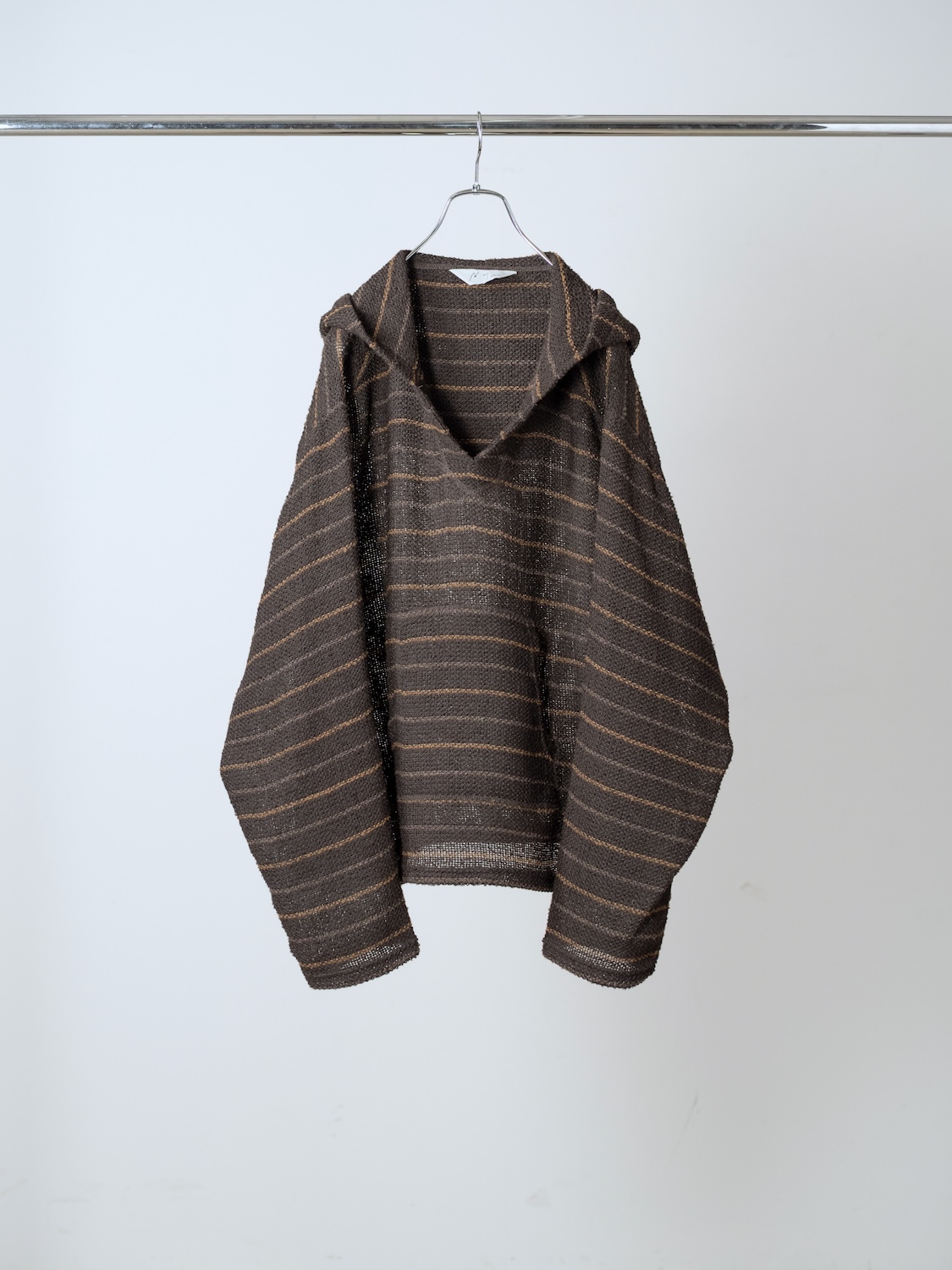 ANCELLM CUT BORDER HOODIE BLACK 2026AW