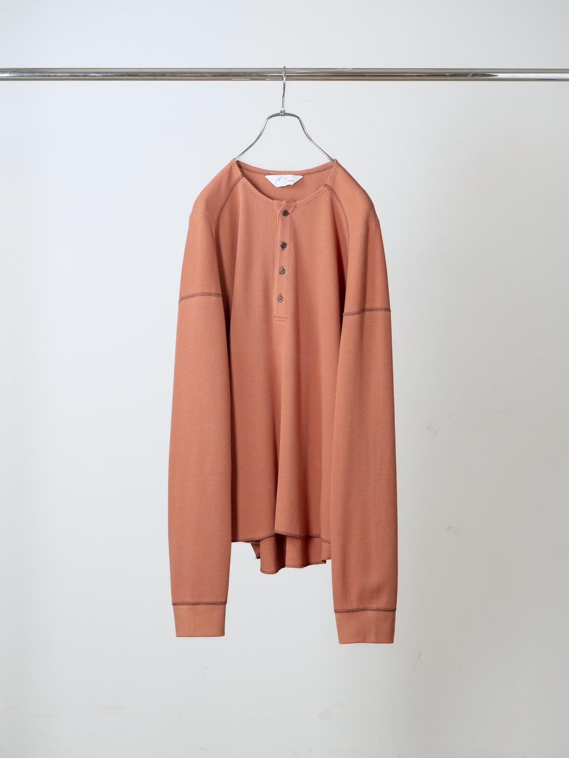 ANCELLM C/CA HENLEY LS T-SHIRT ORANGE 2026AW