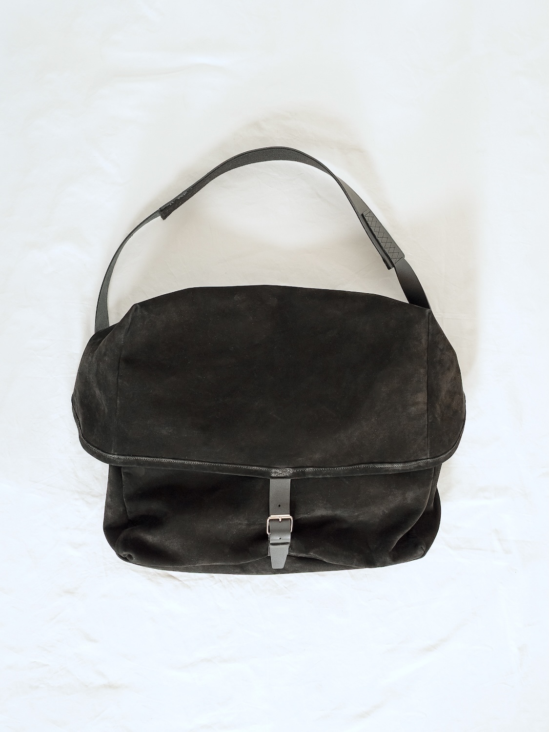 ANCELLM SUEDE SHOULDER BAG BLACK 2026AW