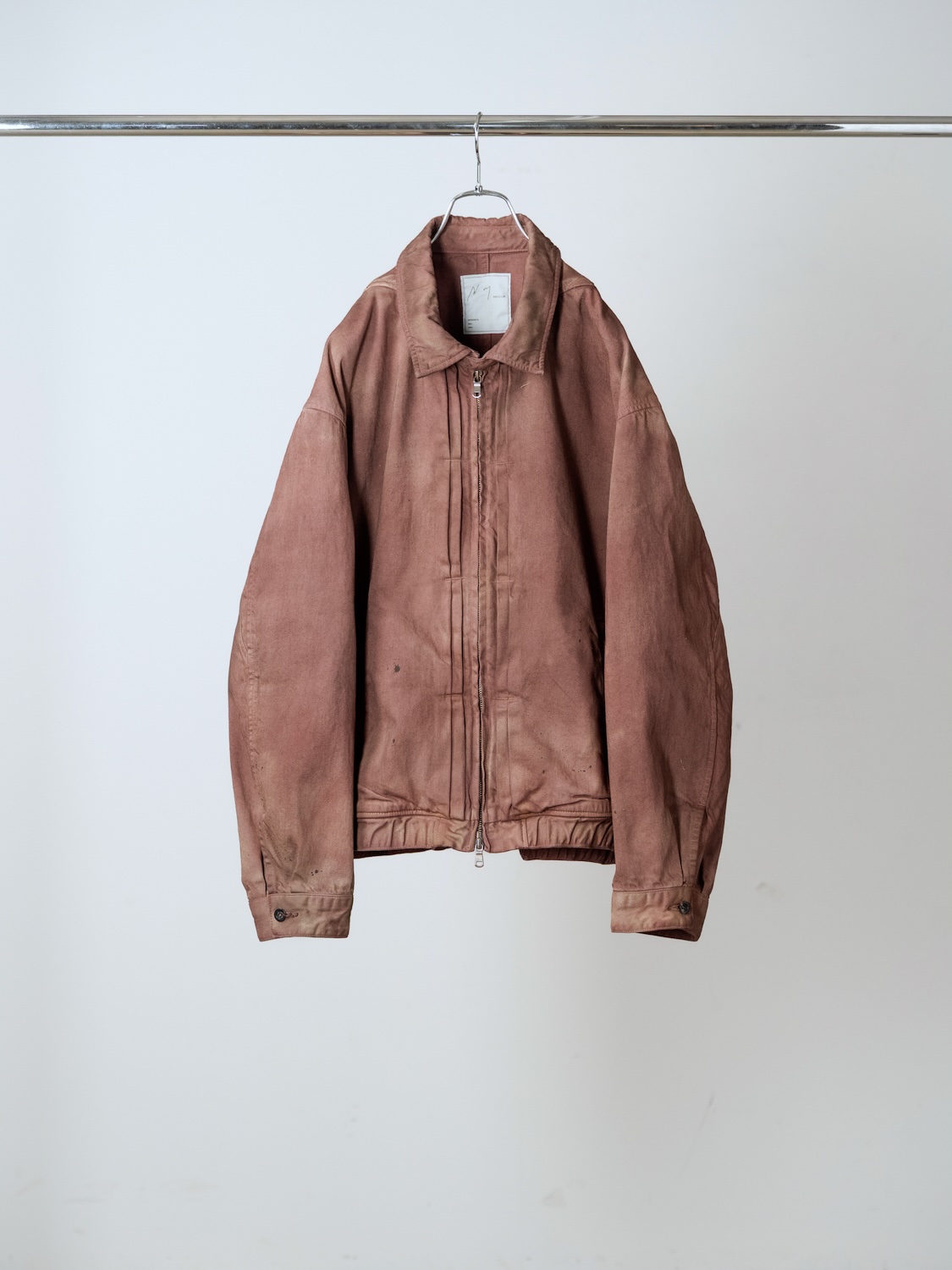 ANCELLM AGING DENIM TUCK JACKET MARRON 2026AW