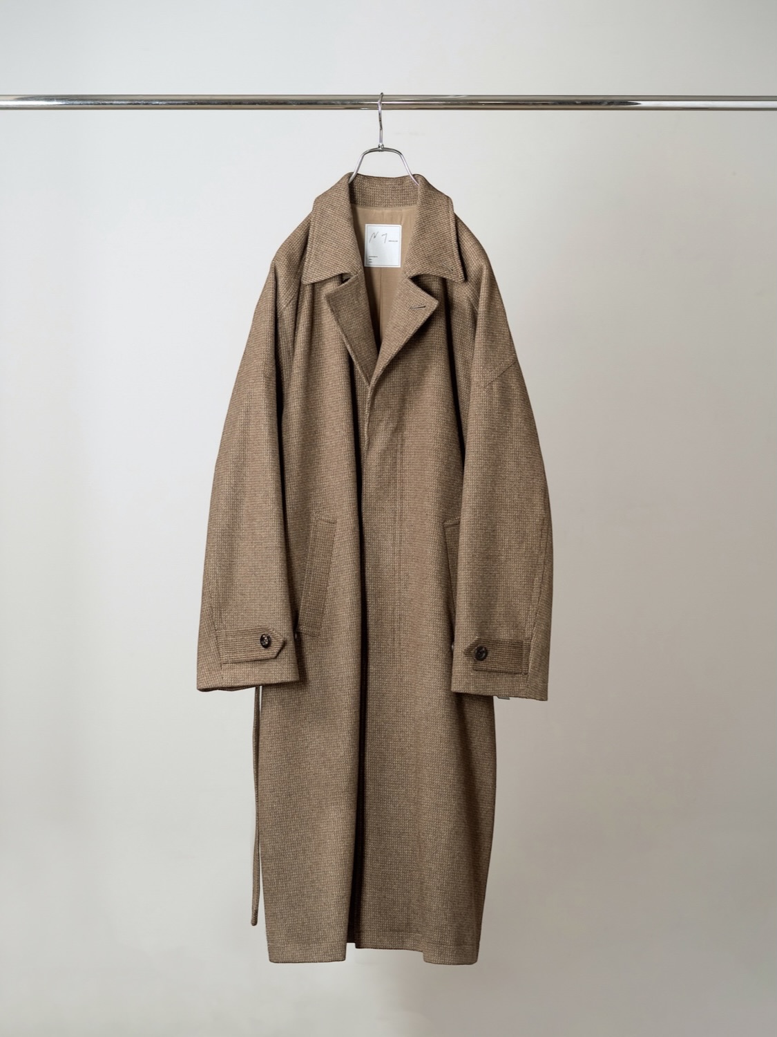 ANCELLM WOOL BLANKET BALMACAAN COAT BEIGE 2026AW