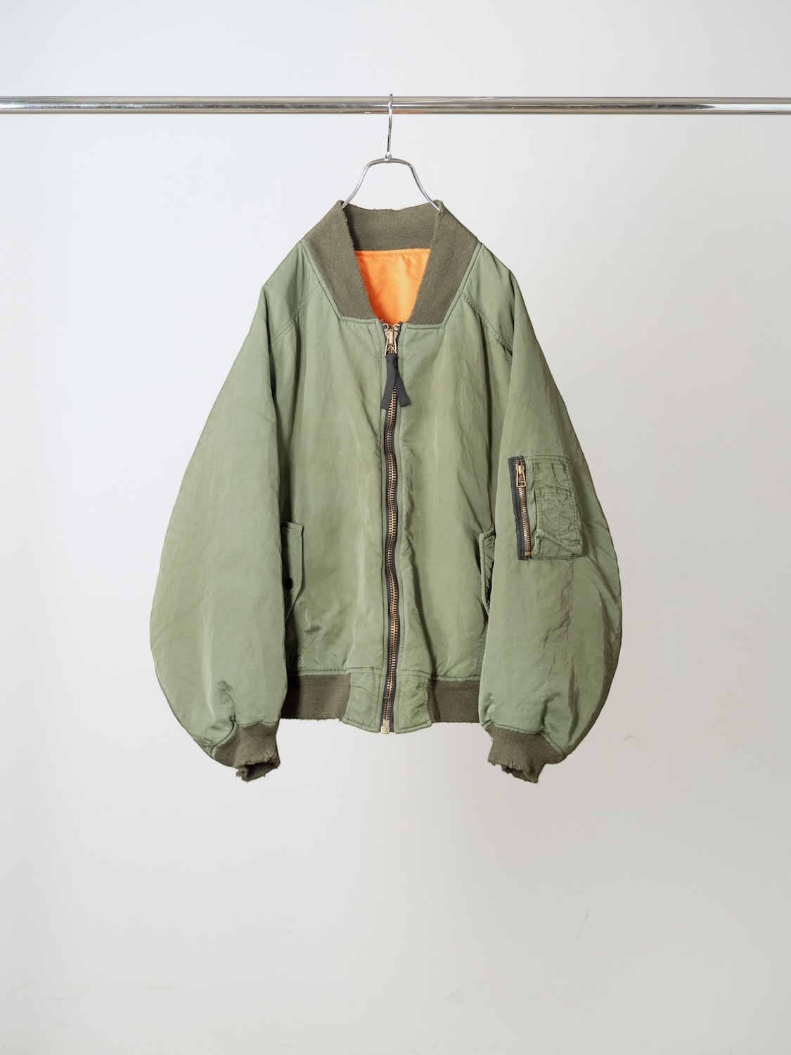 ANCELLM AGING BOMBER JACKET KHAKI 2026AW