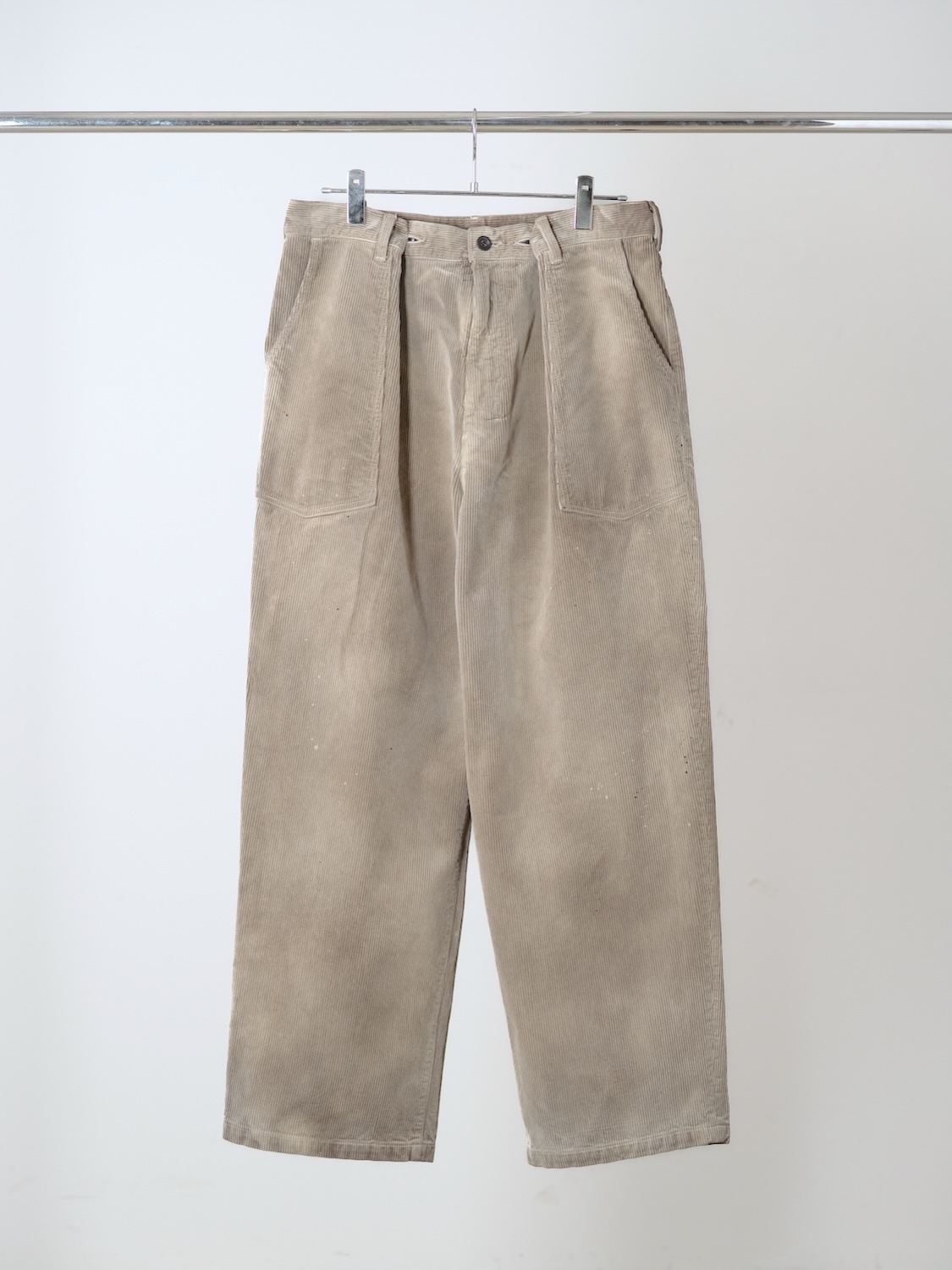 ANCELLM CORDUROY BAKER PANTS GRAY 2026AW