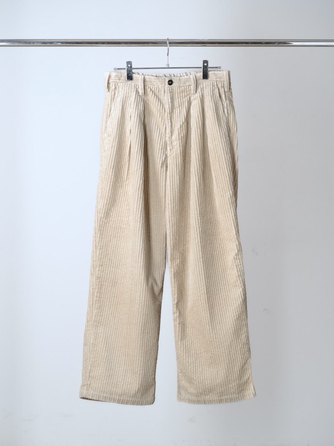 ANCELLM CORDUROY WIDE SLACKS IVORY 2026AW