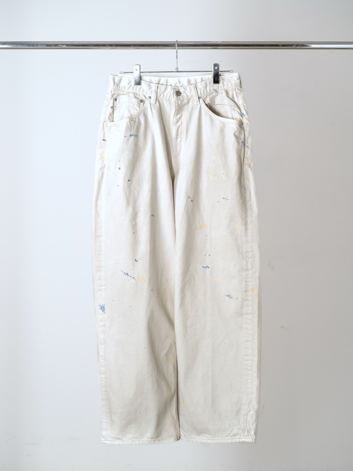 ANCELLM STRAIGHT WIDE DENIM PANTS G.WHITE 2026AW
