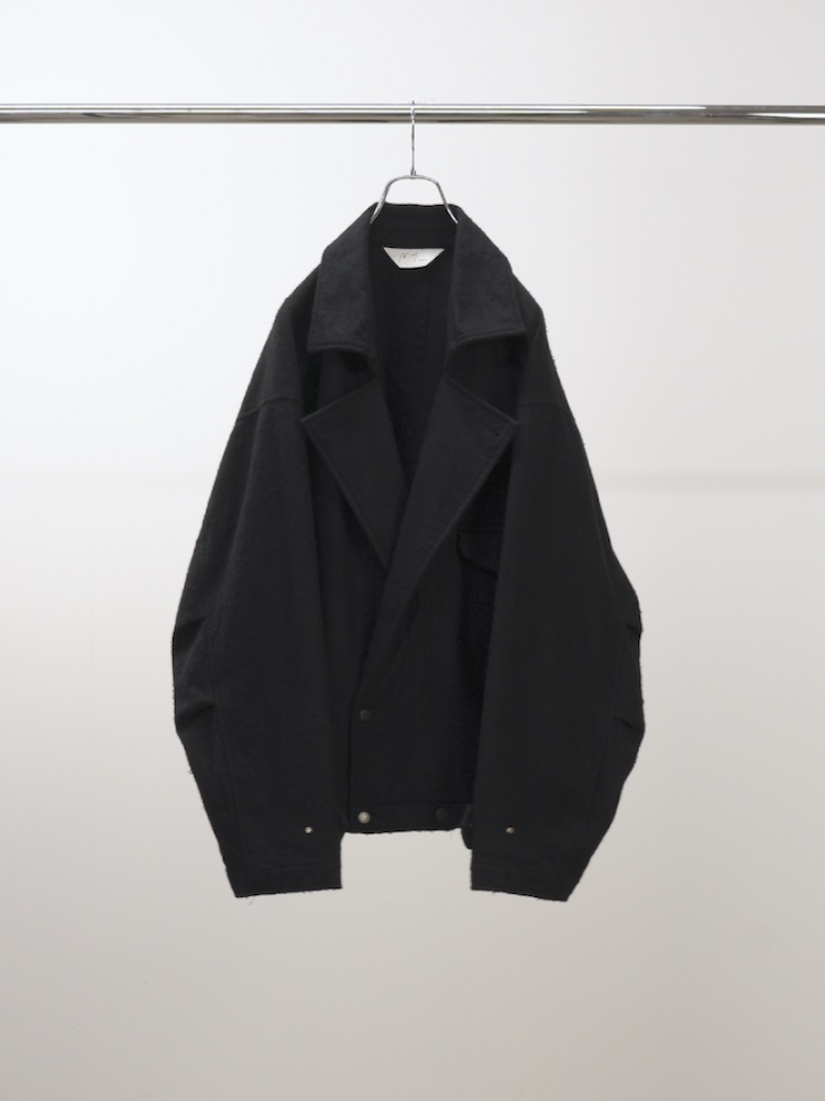 ANCELLM PILLING WOOL DOUBLE BLOUSON BLACK 2025AW