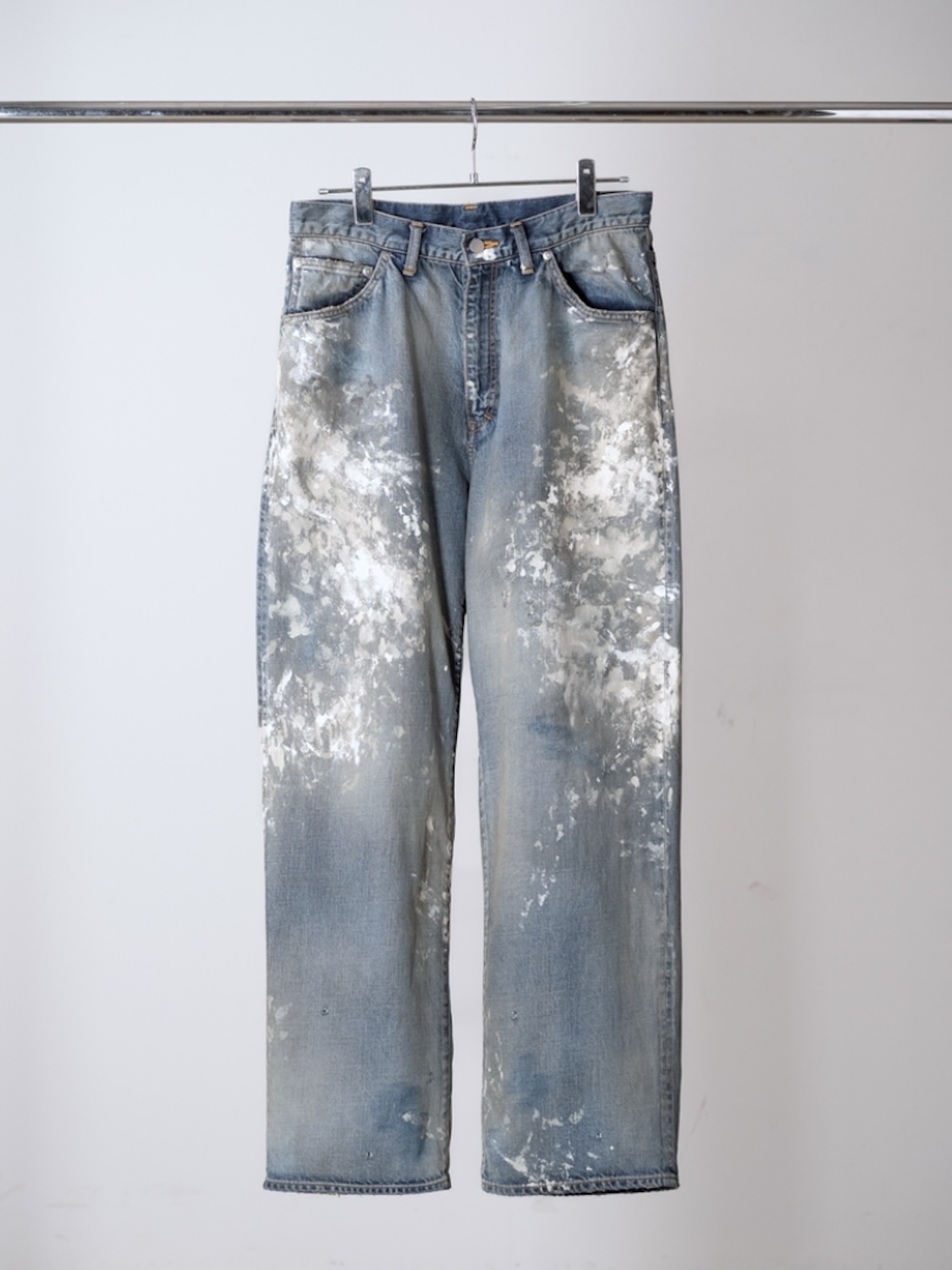 ANCELLM #08 PAINTED MIDDLE STRAIGHT 5P DENIM PANTS INDIGO 2026AW