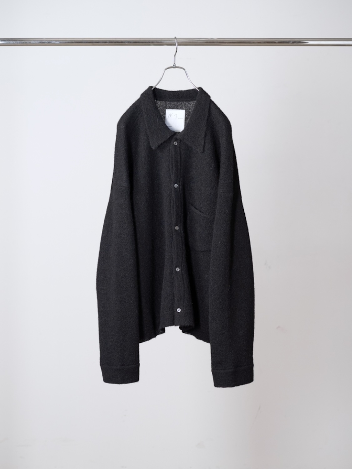 ANCELLM KNIT SHIRT BLACK 2026AW