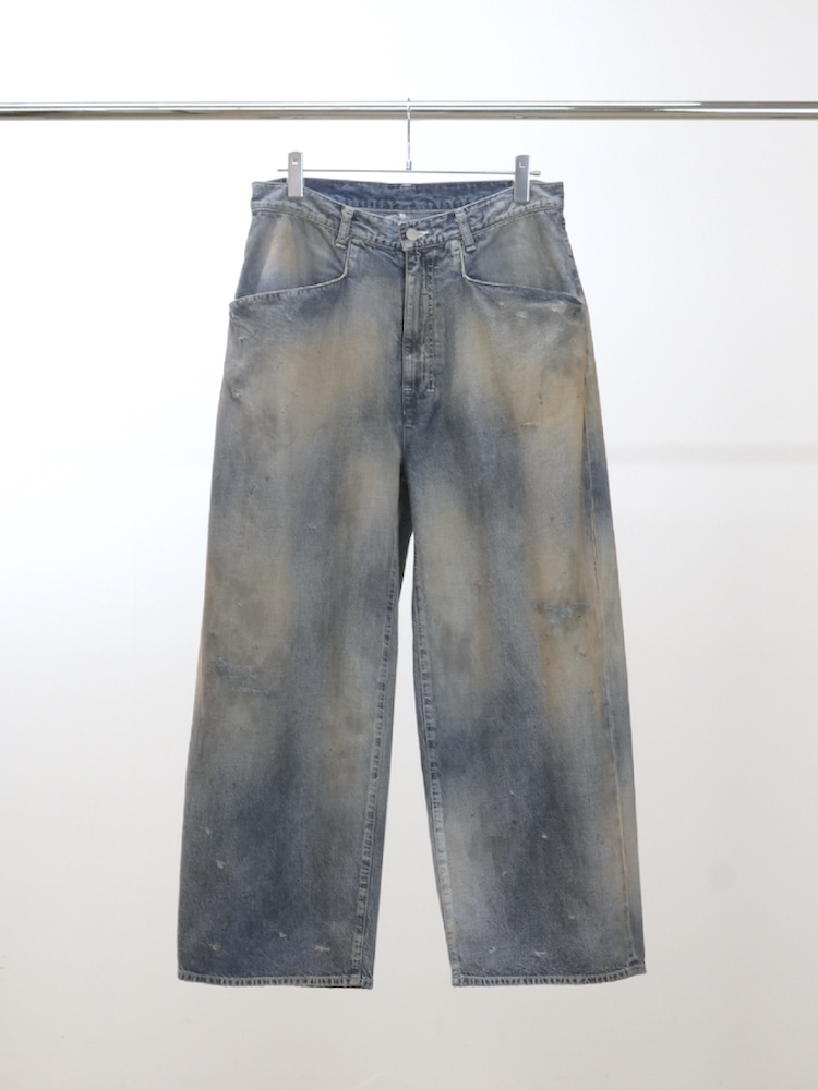 ANCELLM DENIM WIDE SLACKS INDIGO 2025AW