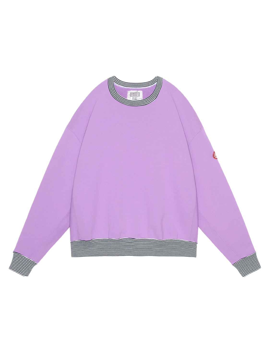 C.E/CAVEMPT STRIPE RIB SOLID CREW NECK PURPLE 2025AW