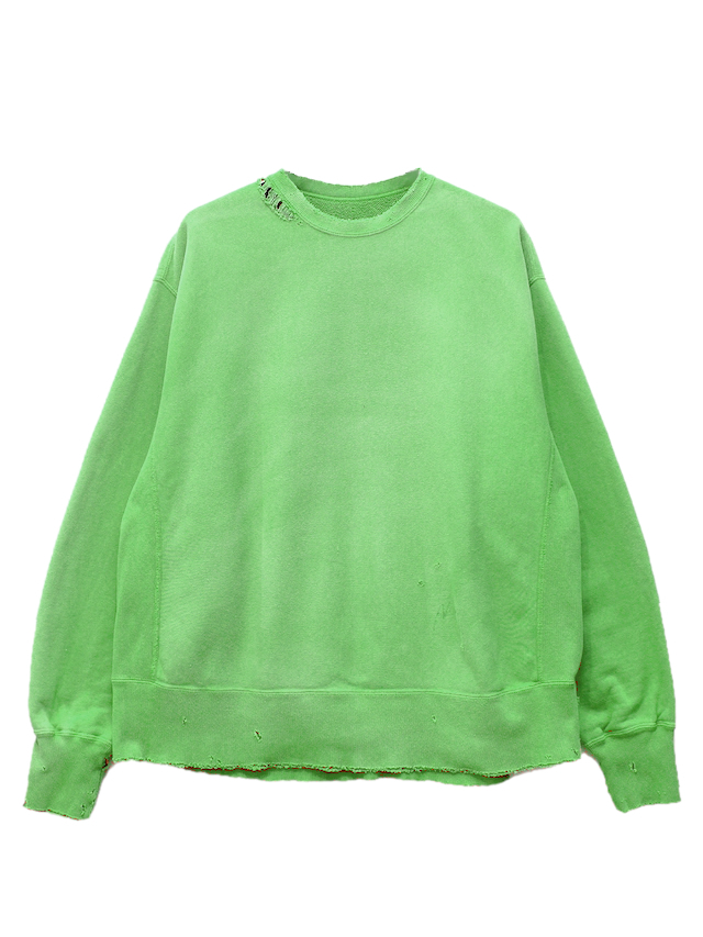 80%OFF!】【80%OFF!】ANCELLM アンセルム DAMAGE SWEAT SHIRT SIZE1