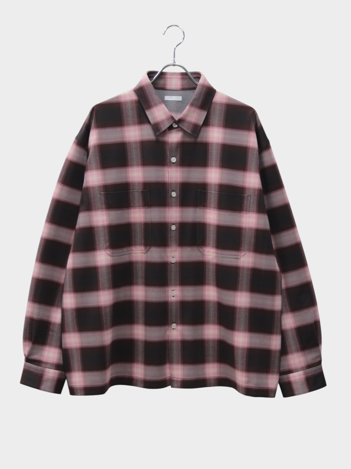 KANEMASA PHIL. 28G OMBRE CHECK BALISE SHIRT PINK BEIGE 2026AW