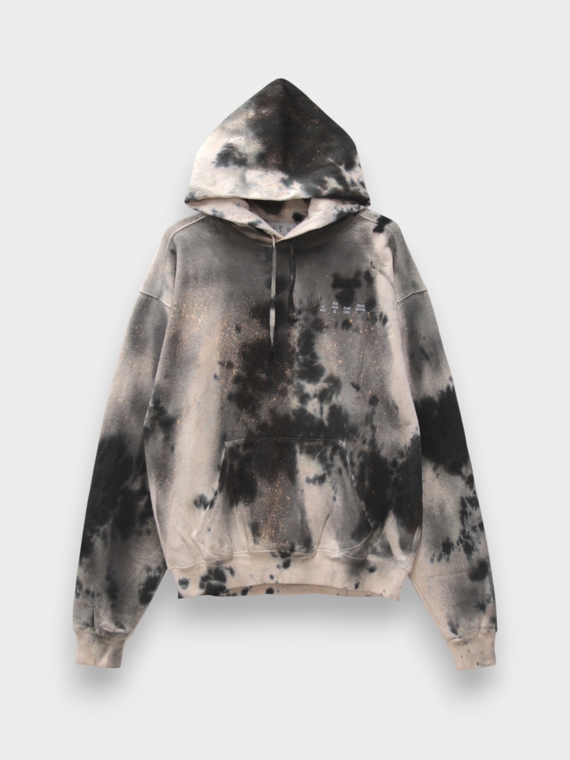 bal LOGO TIE DYE HOODIE SWEAT by YUKIDYE GRAY 2026AW