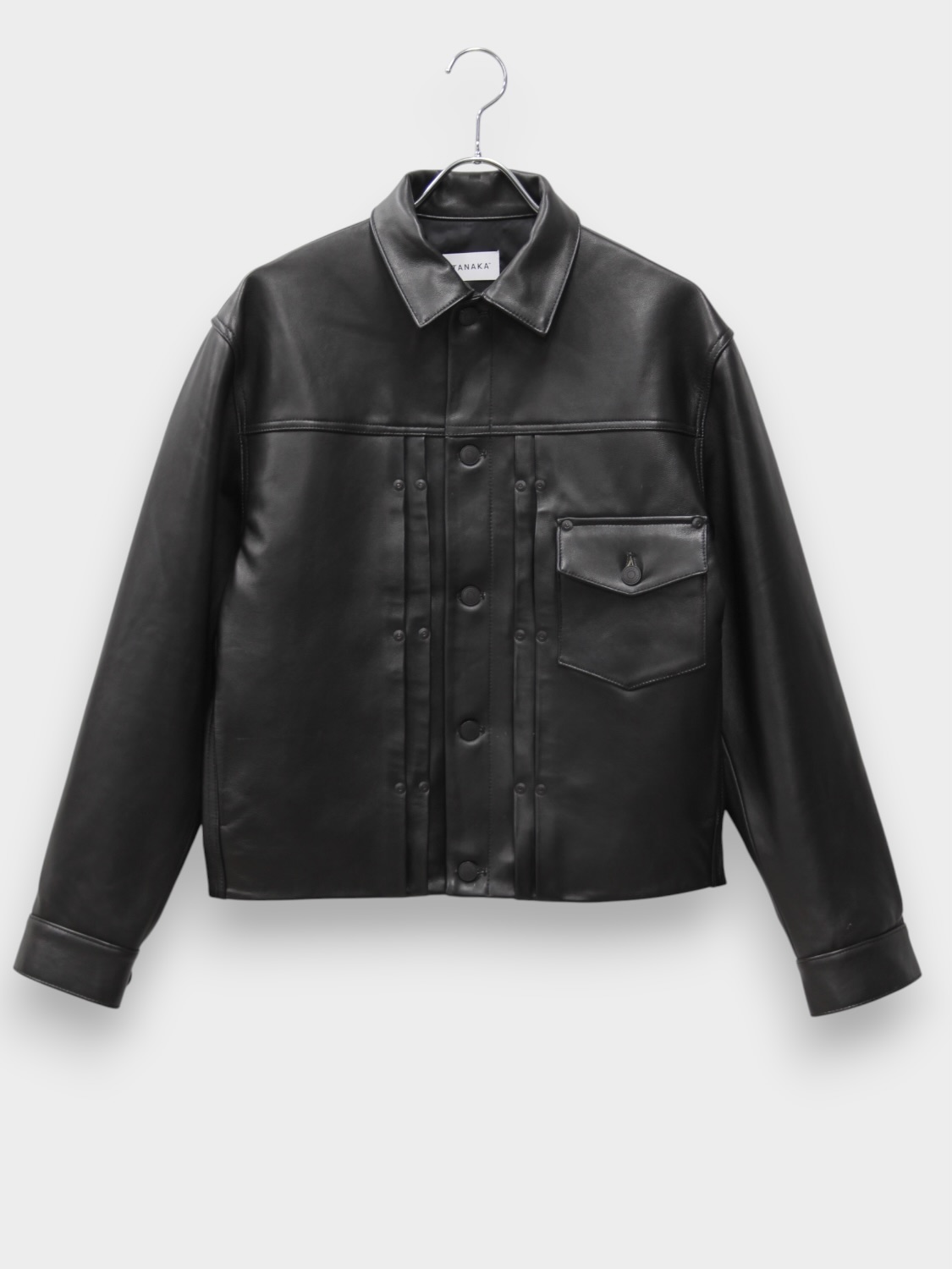 TANAKA LEATHER JEAN JACKET BLACK 2026AW
